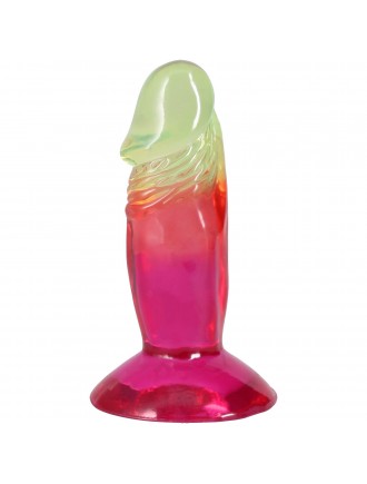 Фалоімітатор Doc Johnson Crystal Jellies - 4.5 Inch Classic Dong - Rainbow
