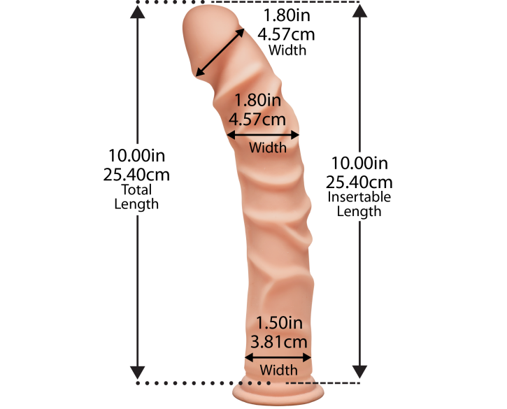 Фалоімітатор Doc Johnson The D - Ragin D - 10 Inch Without Balls - ULTRASKYN, діаметр 3,8 см