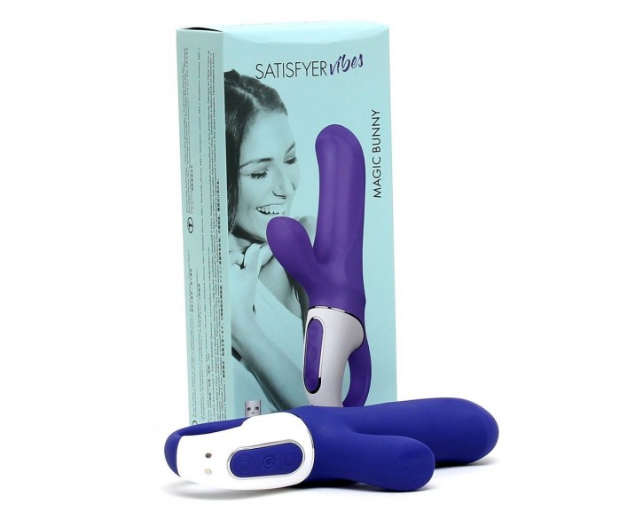 Потужний вібратор-кролик Satisfyer Vibes Magic Bunny, два мотори, літій силікон, 12 режимів роботи