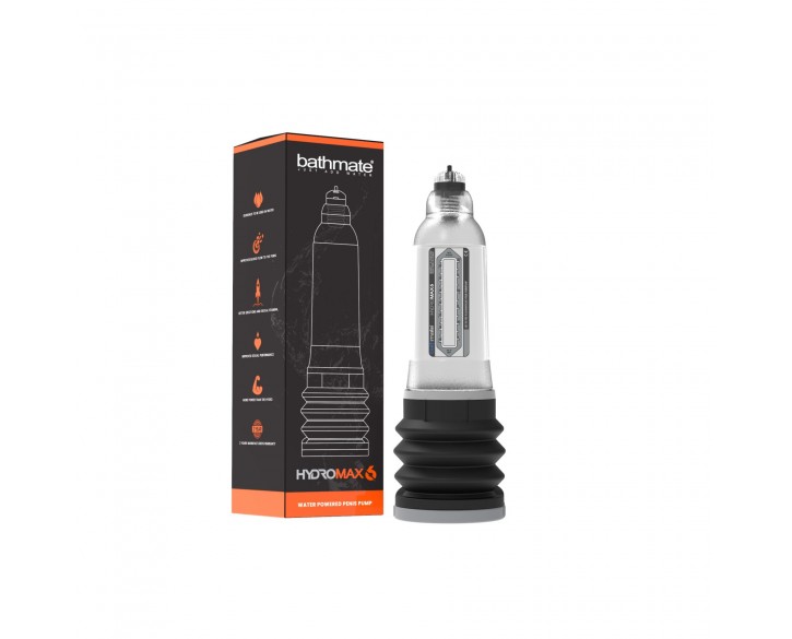 Гідропомпа Bathmate Hydromax 6 Clear, для члена довжиною від 10 до 15 см, діаметр до 5,2 см