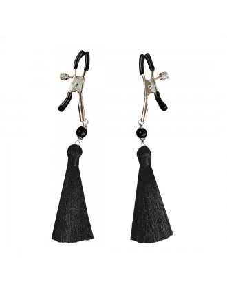 Затискач для сосків Art of Sex - Nipple clamps Black Tassels