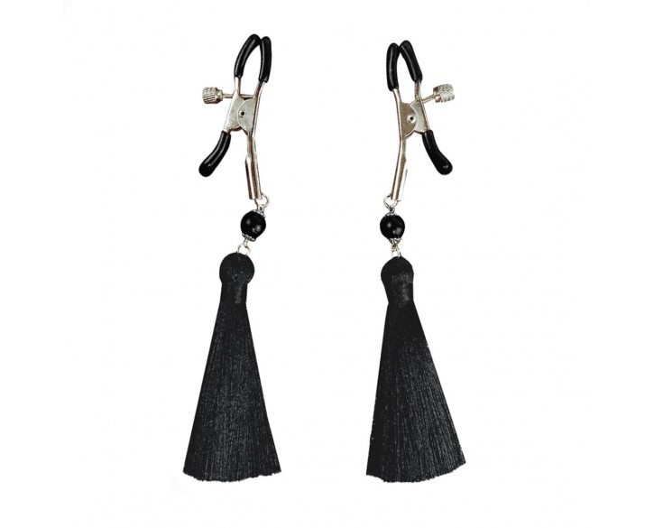 Затискач для сосків Art of Sex - Nipple clamps Black Tassels