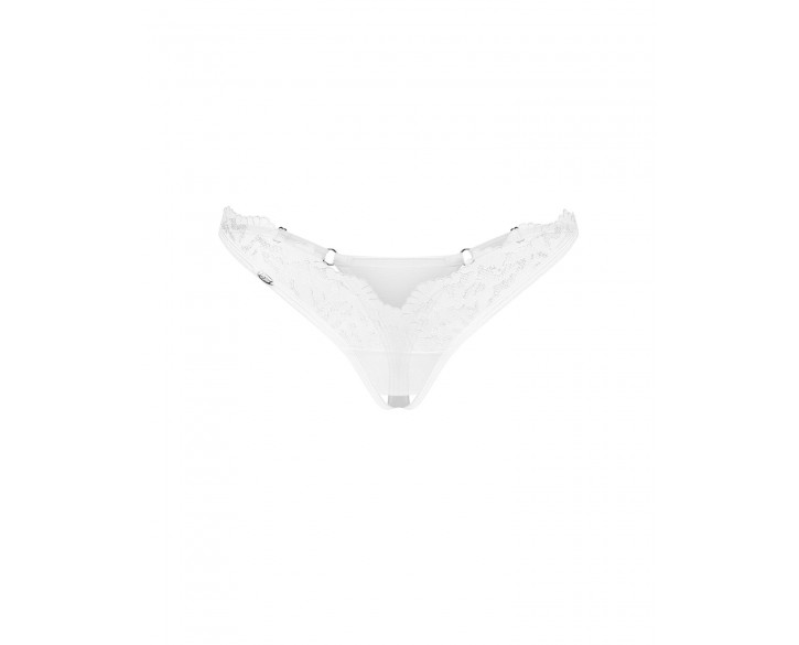 Трусики Obsessive Arrowel White crotchless thong L/XL