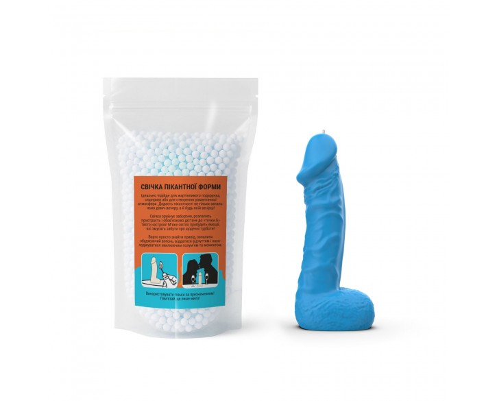 Свічка у вигляді члена Чистий Кайф LARGE Blue