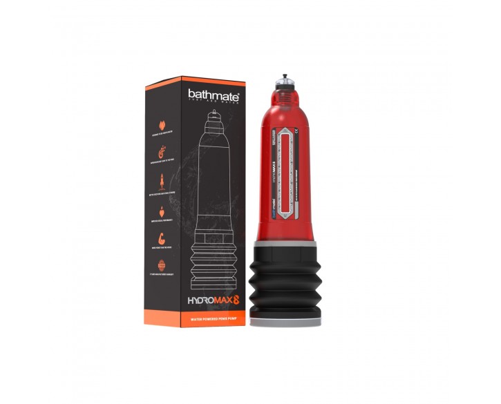 Гідропомпа Bathmate Hydromax 8 Red, для члена довжиною від 15 до 20 см, діаметр до 5,5 см