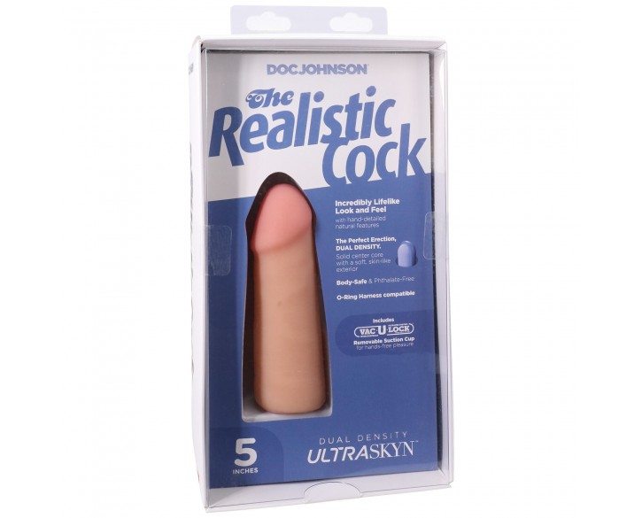 Фалоімітатор Doc Johnson The Realistic Cock ULTRASKYN - 5 Inch Vanilla