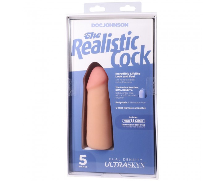 Фалоімітатор Doc Johnson The Realistic Cock ULTRASKYN - 5 Inch Vanilla