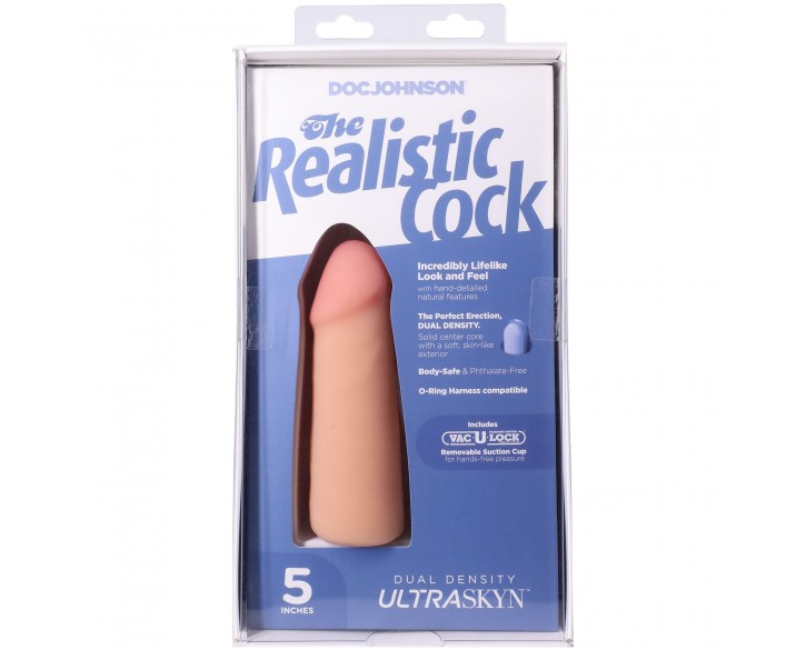 Фалоімітатор Doc Johnson The Realistic Cock ULTRASKYN - 5 Inch Vanilla