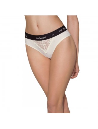 Трусики з широкою гумкою і мереживом Passion PS001 PANTIES ecru, size M