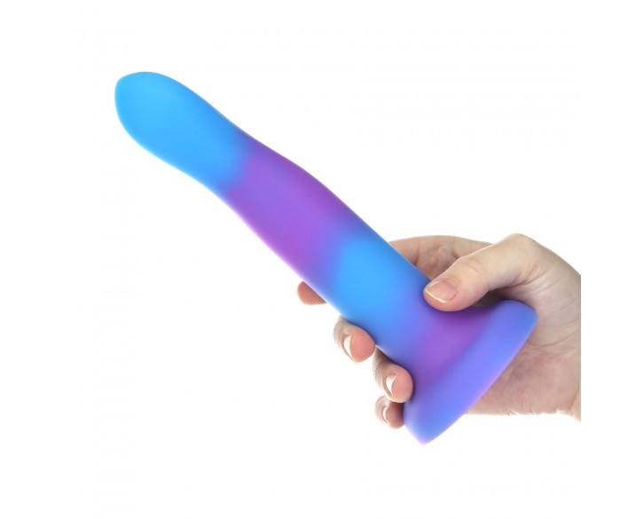 Фалоімітатор, що світиться в темряві, ADDICTION Rave 8″ Glow in the Dark Dildo Blue Purple, 20,3 см