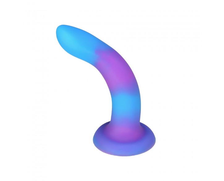 Фалоімітатор, що світиться в темряві, ADDICTION Rave 8″ Glow in the Dark Dildo Blue Purple, 20,3 см