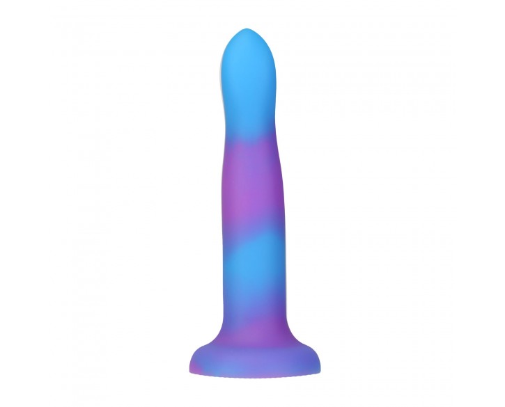 Фалоімітатор, що світиться в темряві, ADDICTION Rave 8″ Glow in the Dark Dildo Blue Purple, 20,3 см