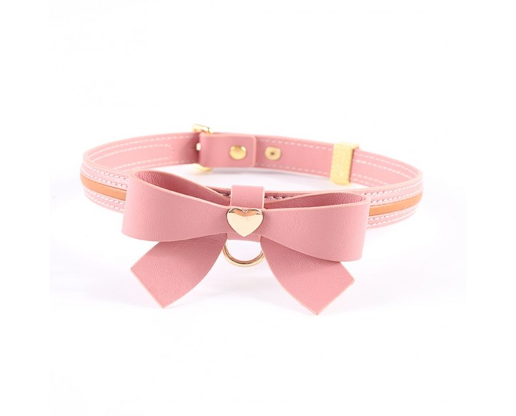 Повідець LOCKINK SEVANDA Love Heart Butterfly Leather Collar Set - Pink