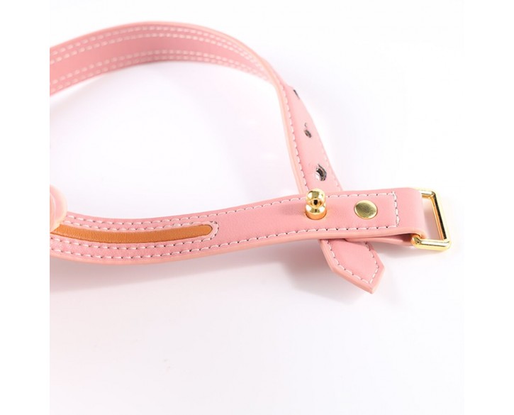 Повідець LOCKINK SEVANDA Love Heart Butterfly Leather Collar Set - Pink