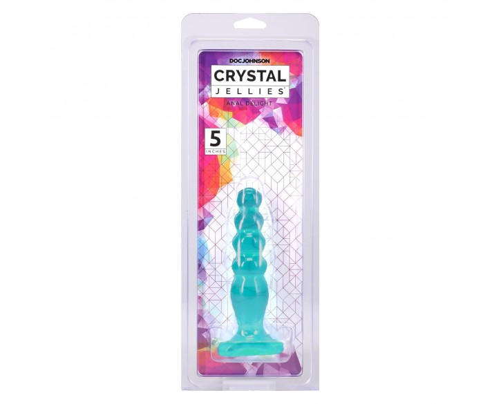 Дилдо Doc Johnson Crystal Jellies - Anal Delight - 5 Inch - Teal