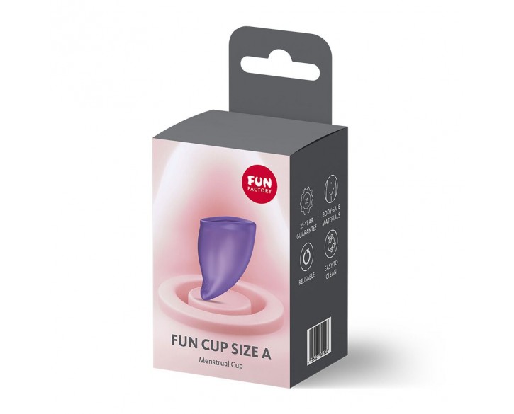 Менструальна чаша Fun Factory FUN CUP SIZE A Black Currant, багаторазова, діаметр 4 см, об’єм 20 мл