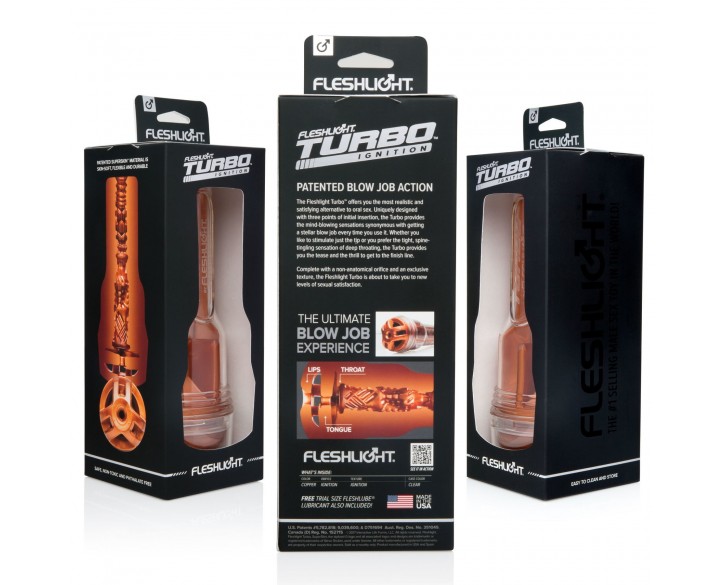 Мастурбатор Fleshlight Turbo Ignition Copper (імітатор мінету)