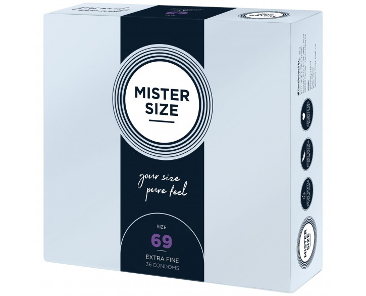 Презервативи Mister Size - pure feel - 69 (36 condoms), товщина 0,05 мм