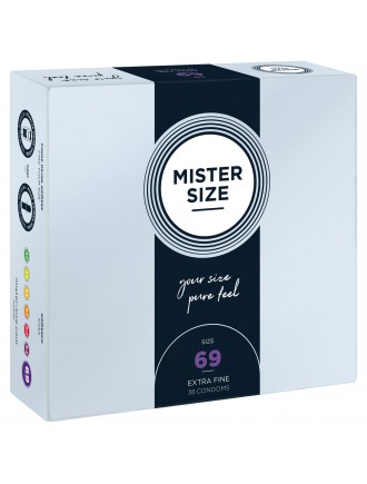 Презервативи Mister Size - pure feel - 69 (36 condoms), товщина 0,05 мм