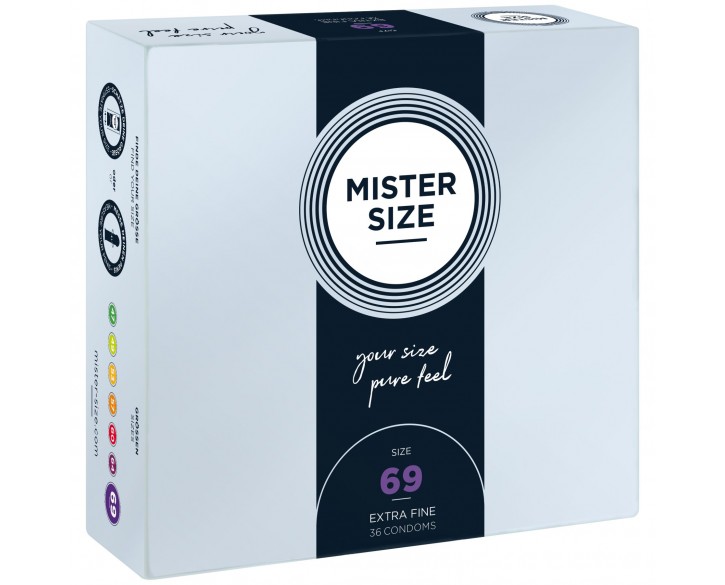 Презервативи Mister Size - pure feel - 69 (36 condoms), товщина 0,05 мм