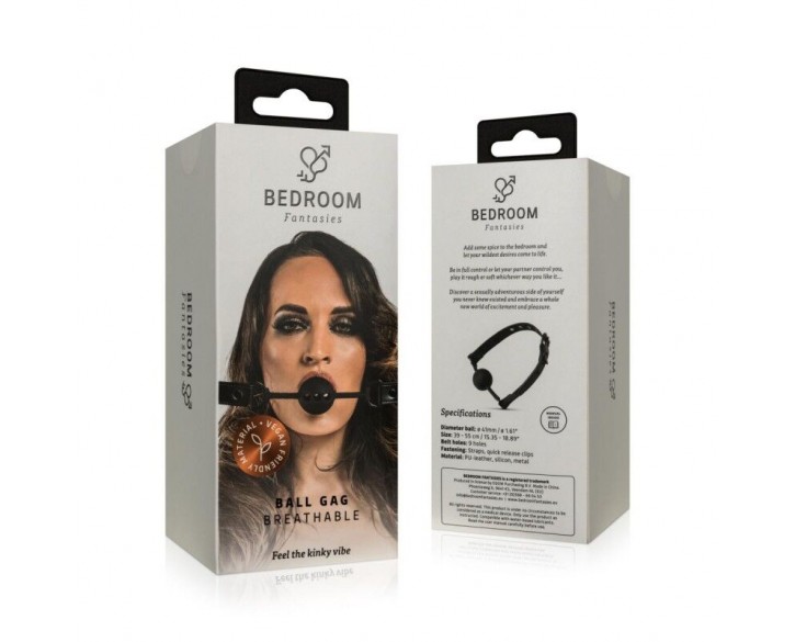 Кляп Bedroom Fantasies Ball Gag Breathable Silicone - Black