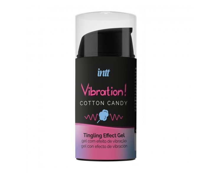 Рідкий вібратор Intt Vibration Cotton Candy (15 мл), густий гель, дуже смачний, діє до 30 хвилин