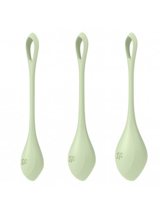 Набір йоні намистин Satisfyer Yoni Power 2 Light Green, диаметр 2-2,5-3см, вес 22-44-73гр