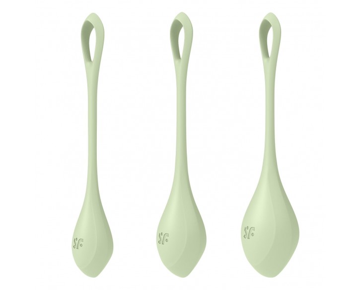 Набір йоні намистин Satisfyer Yoni Power 2 Light Green, диаметр 2-2,5-3см, вес 22-44-73гр