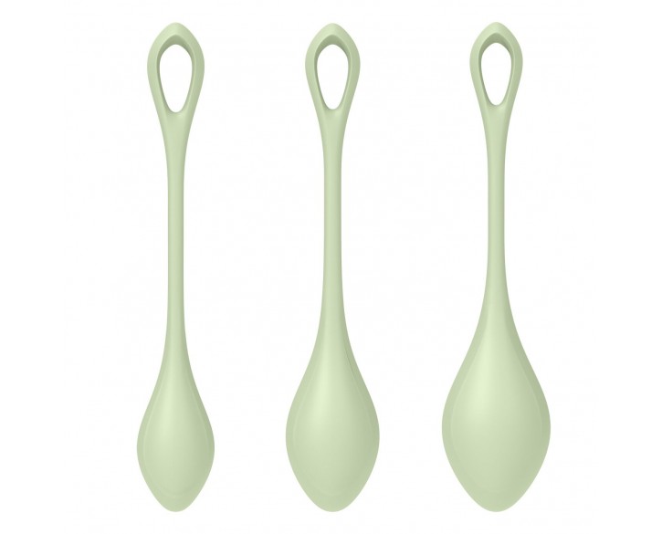 Набір йоні намистин Satisfyer Yoni Power 2 Light Green, диаметр 2-2,5-3см, вес 22-44-73гр