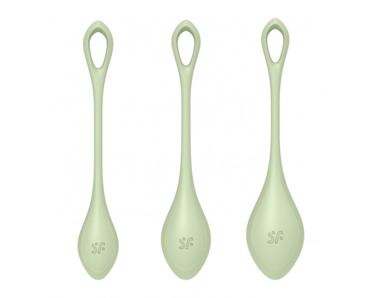 Набір йоні намистин Satisfyer Yoni Power 2 Light Green, диаметр 2-2,5-3см, вес 22-44-73гр