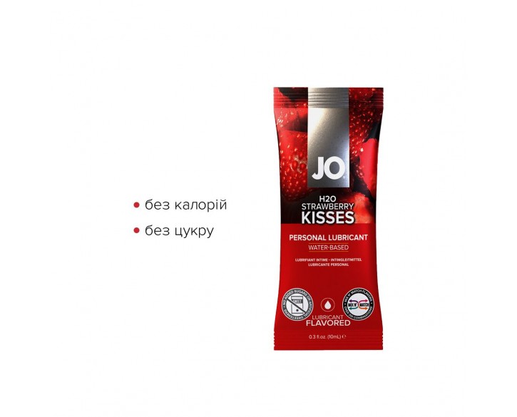 Набір лубрикантів Foil Display Box – JO H2O Lubricant – Strawberry – 12 × 10ml