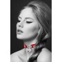 Чокер з замочком-сердечком Bijoux Pour Toi - HEART LOCK Red, екошкіра