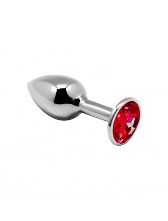 Металева анальна пробка з кристалом Alive Mini Metal Butt Plug Red M