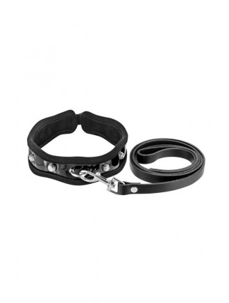 Повідець Fetish Tentation Premium Patent leather chocker and leash