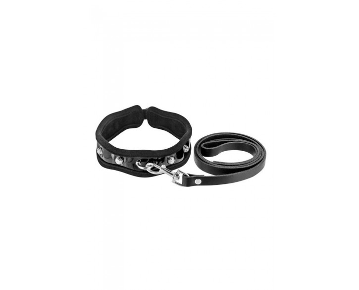 Повідець Fetish Tentation Premium Patent leather chocker and leash