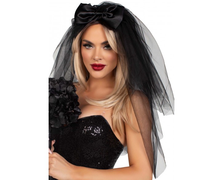 Фата нареченої Leg Avenue Tiered bridal veil O/S Black