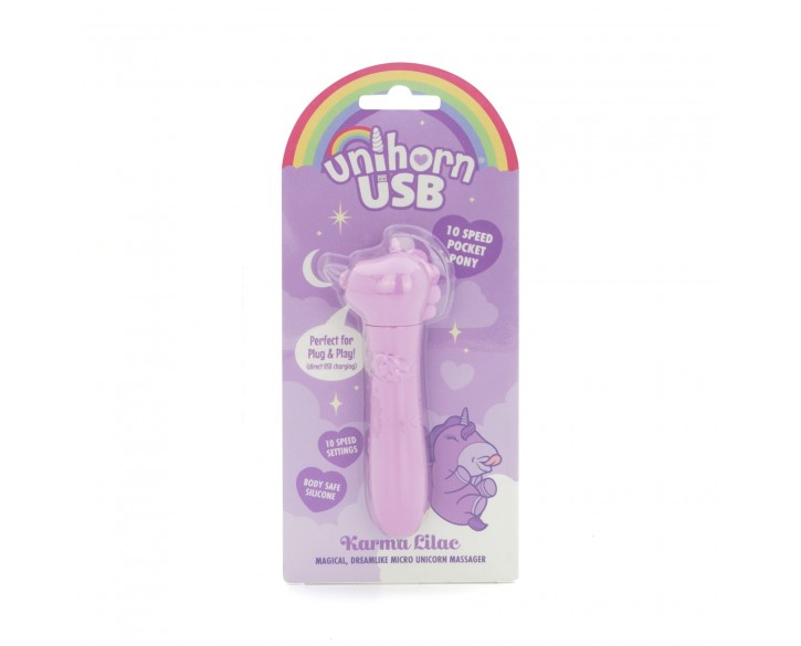 Вібратор-єдиноріжка Unihorn USB Bullet – Karma Lilac, віброкуля, USB-зарядка, 10 режимів