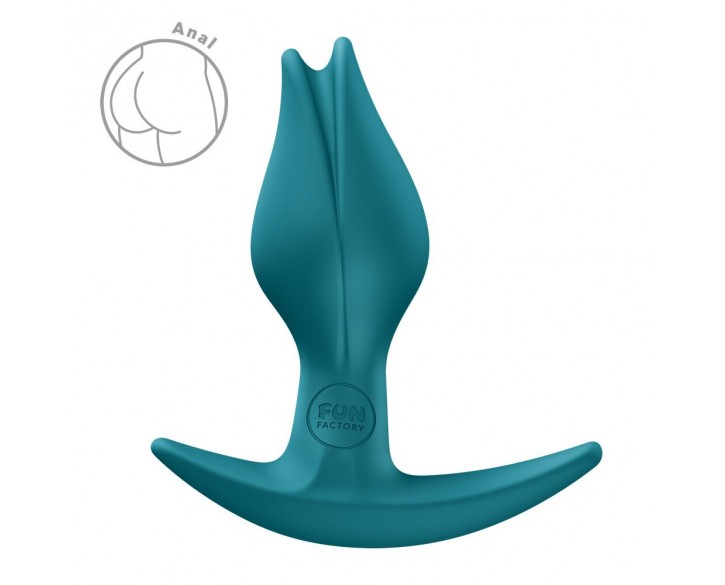 Анальна пробка Fun Factory BOOTIE FEM Bottle Green, у вигляді бутона, діаметр 2,9 см, тонкий обмежувач