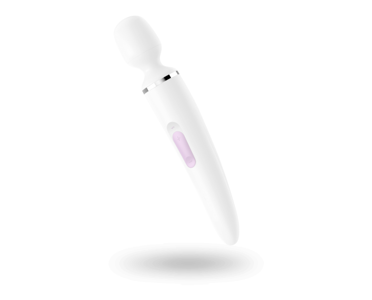 Вібромасажер Satisfyer Wand-er Woman (White/Chrome), водонепроникний, потужний, розмір XXL