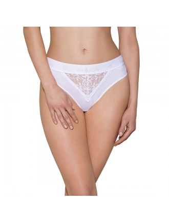 Трусики з широкою гумкою і мереживом Passion PS001 PANTIES white, size XL