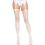 Панчохи Leg Avenue Daisy Dot Fishnet Stockings One Size White