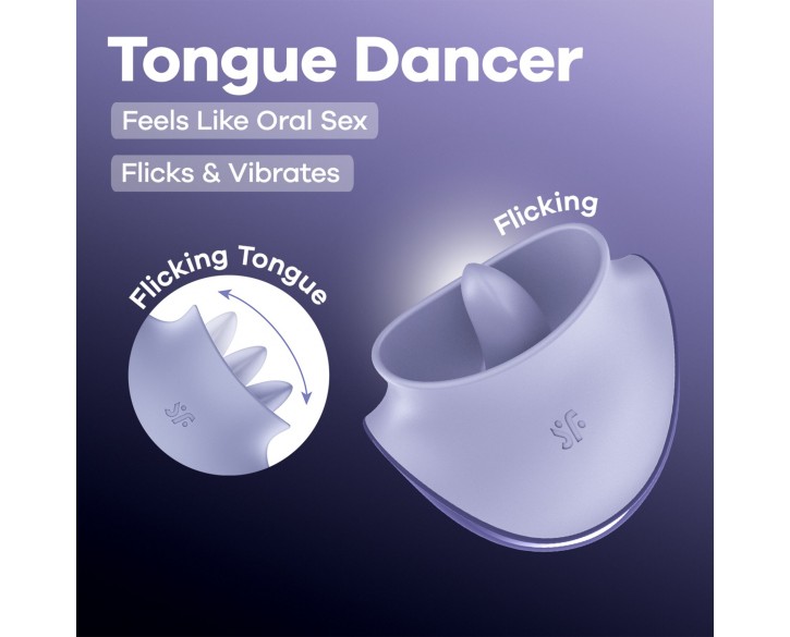 Вібростимулятор для клітора Satisfyer Tongue Dancer з язичком