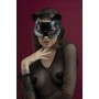 Маска кішечки Feral Feelings - Catwoman Mask, натуральна шкіра, чорна