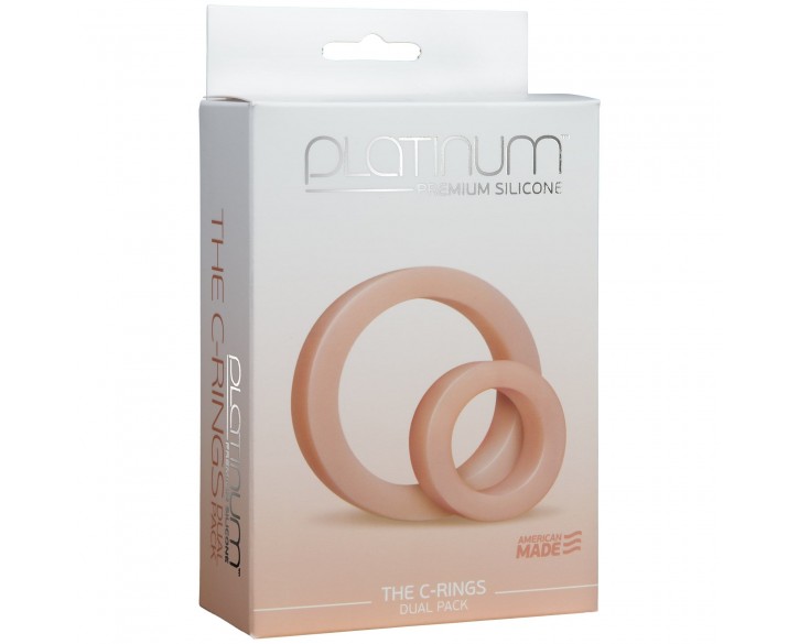 Набір ерекційних кілець Doc Johnson Platinum Premium Silicone — The C-Rings — White