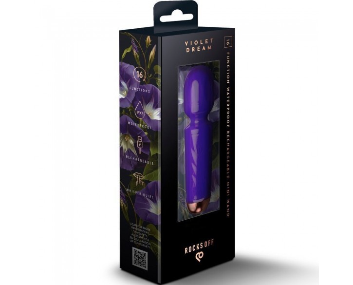 Вібромасажер Rocks Off Mini Wand Violet Dream, 16 режимів