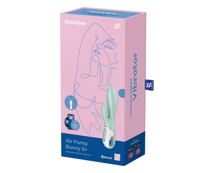 Смарт вібратор-кролик Satisfyer Air Pump Bunny 5+, надувається