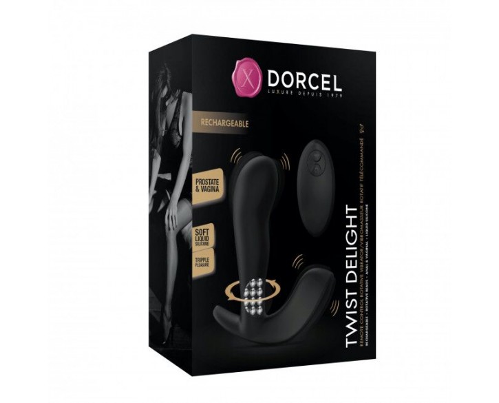 Універсальний вібратор з масажем перлами Dorcel TWIST DELIGHT