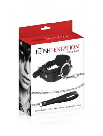 Нашийник з повідцем Fetish Tentation Ring and Leash