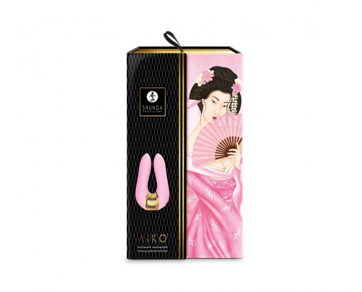 Вібратор для клітора Shunga Aiko Light Pink, гнучкі кінчики