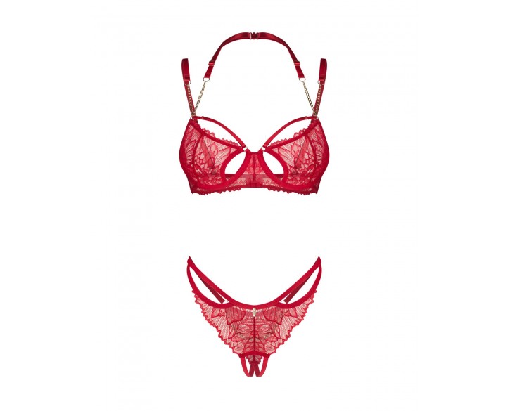 Комплект Obsessive Matildea 2-pcs crotchless set 2XL/3XL